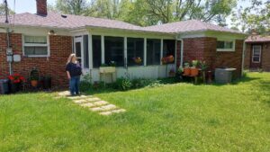 Sarah's garden area at back of house